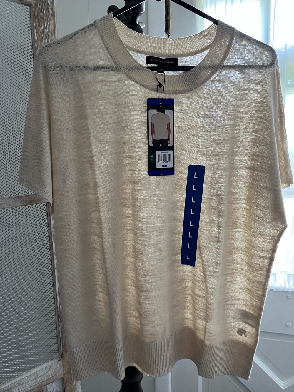 Banana Republic Cream Scoop Neck Sweater